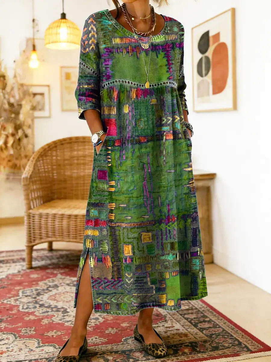 Joyce | Vestido Étnico de Patchwork