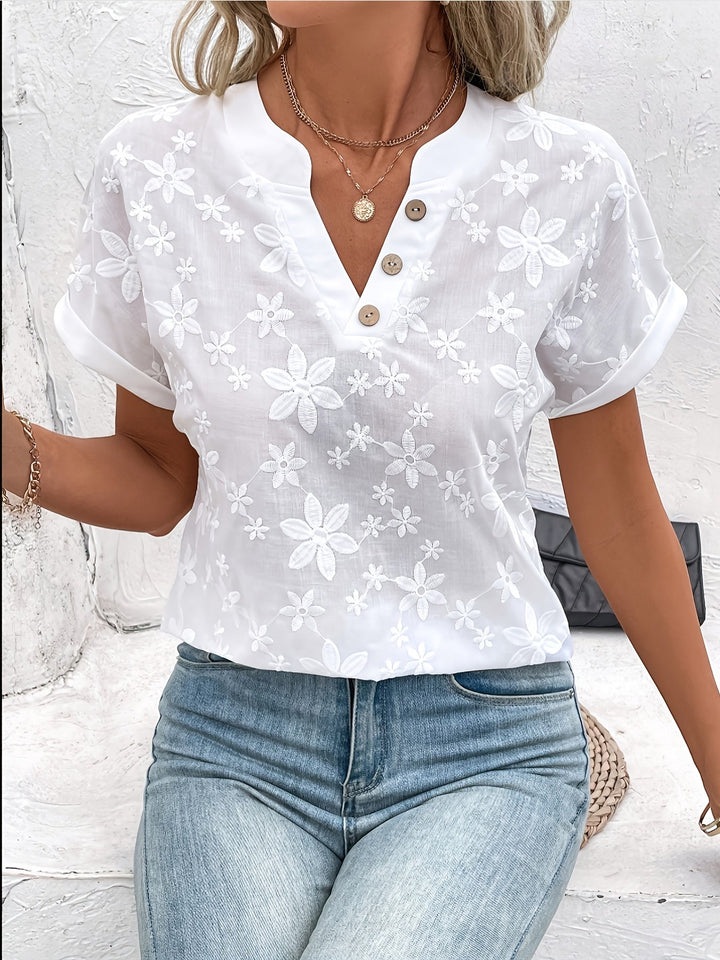 Fleur™ — Blusa veraniega elegante con patrón delicado