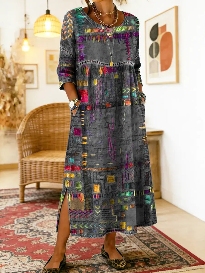 Joyce | Vestido Étnico de Patchwork