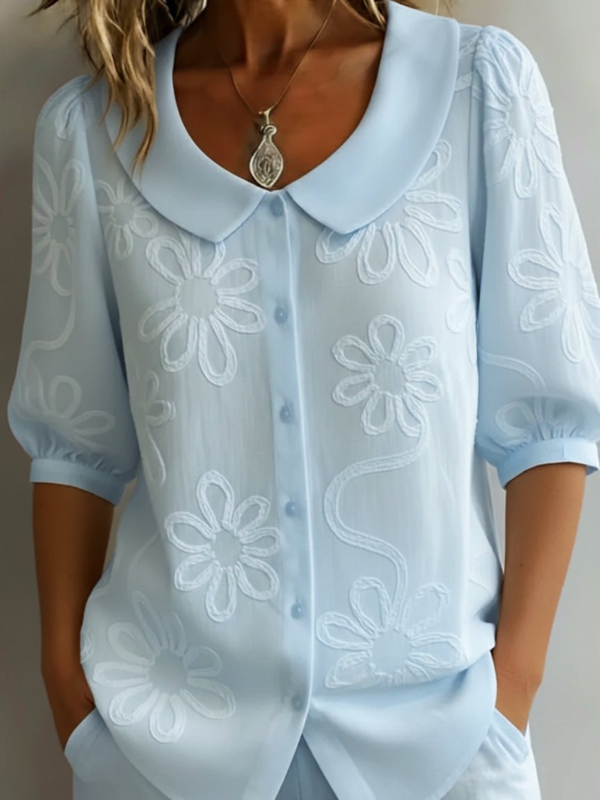 Aurélie™ - Blusa ligera floral elegancia natural
