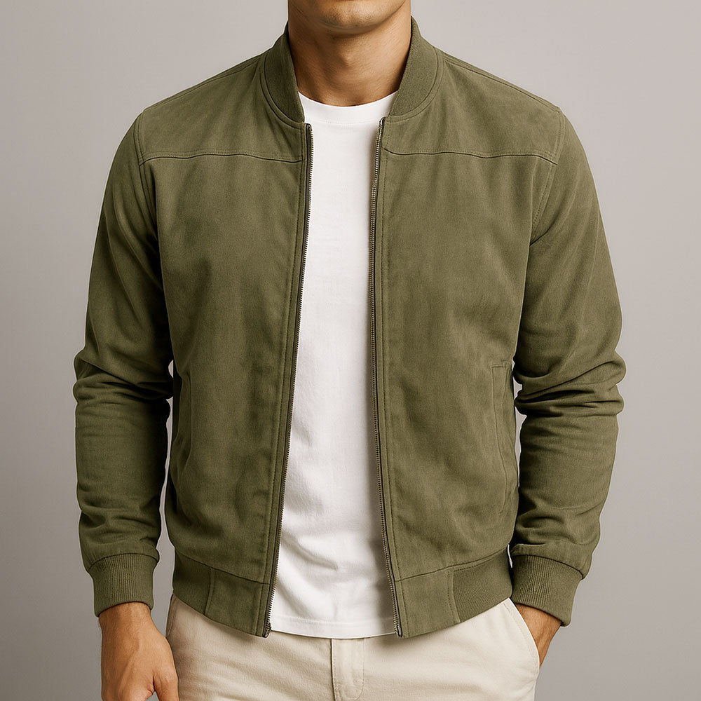 Marceaux™ – La Chaqueta de Ante Auténtico para Hombre