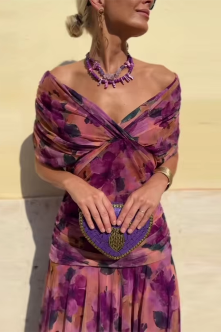 Hendrika | Vestido de Noche Coral Glow