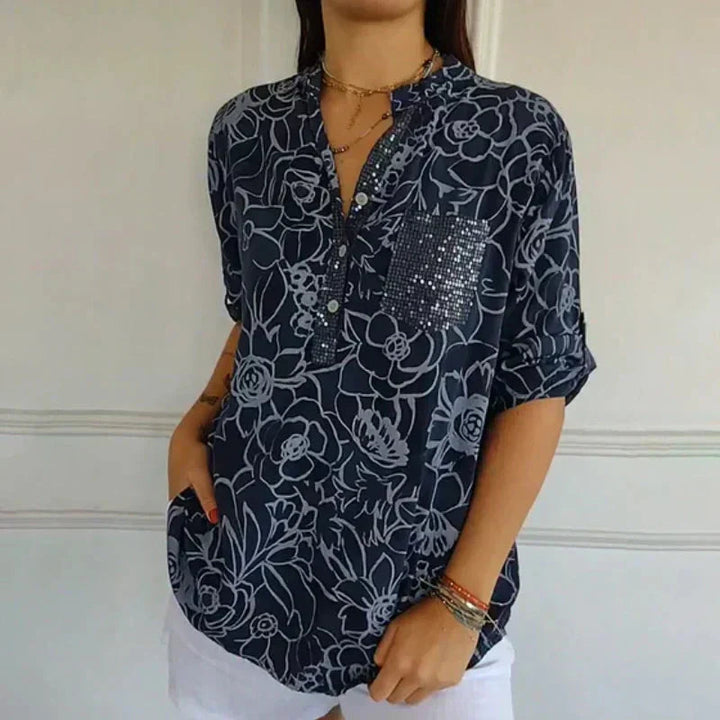 Coralie™ — Blusa elegante con estampado refinado