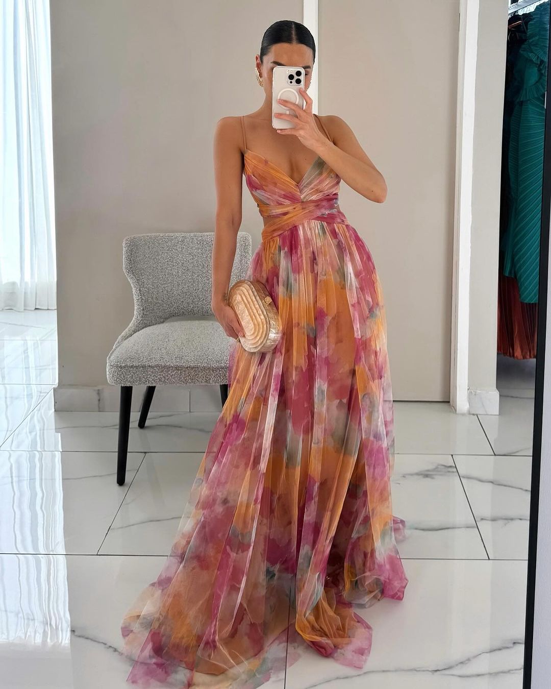 Giselle | Maxi vestido encantador con estampado floral