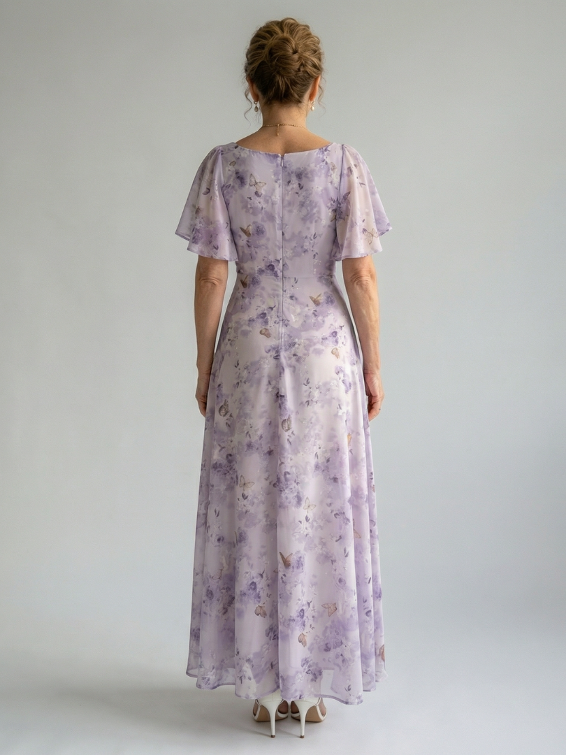 Vaelis | Vestido Midi con Mangas de Volante