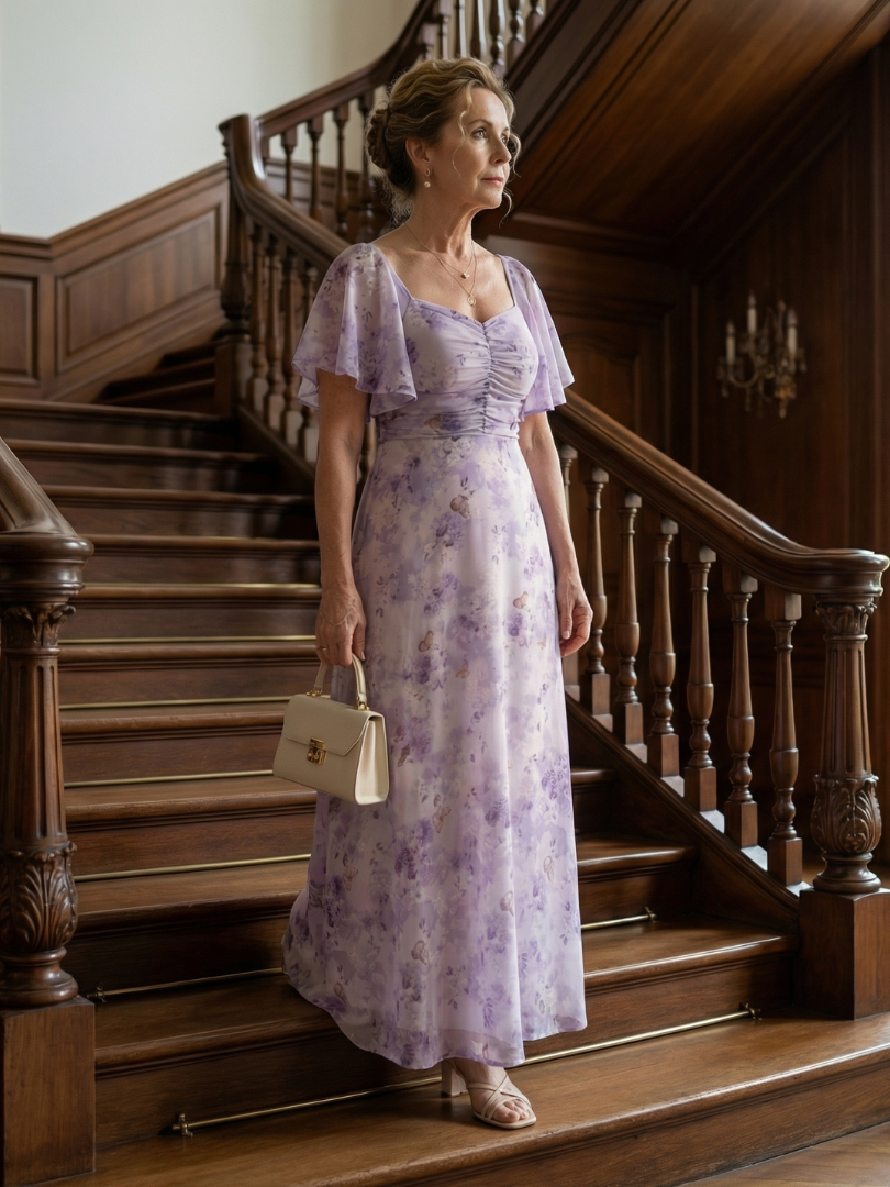 Vaelis | Vestido Midi con Mangas de Volante