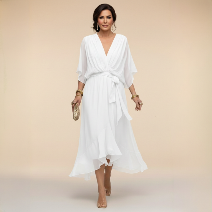 Sarah | Vestido Chiffon V-Neck Sandra