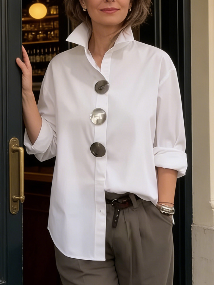 Ariana™ — Camisa elegante de seda y algodón