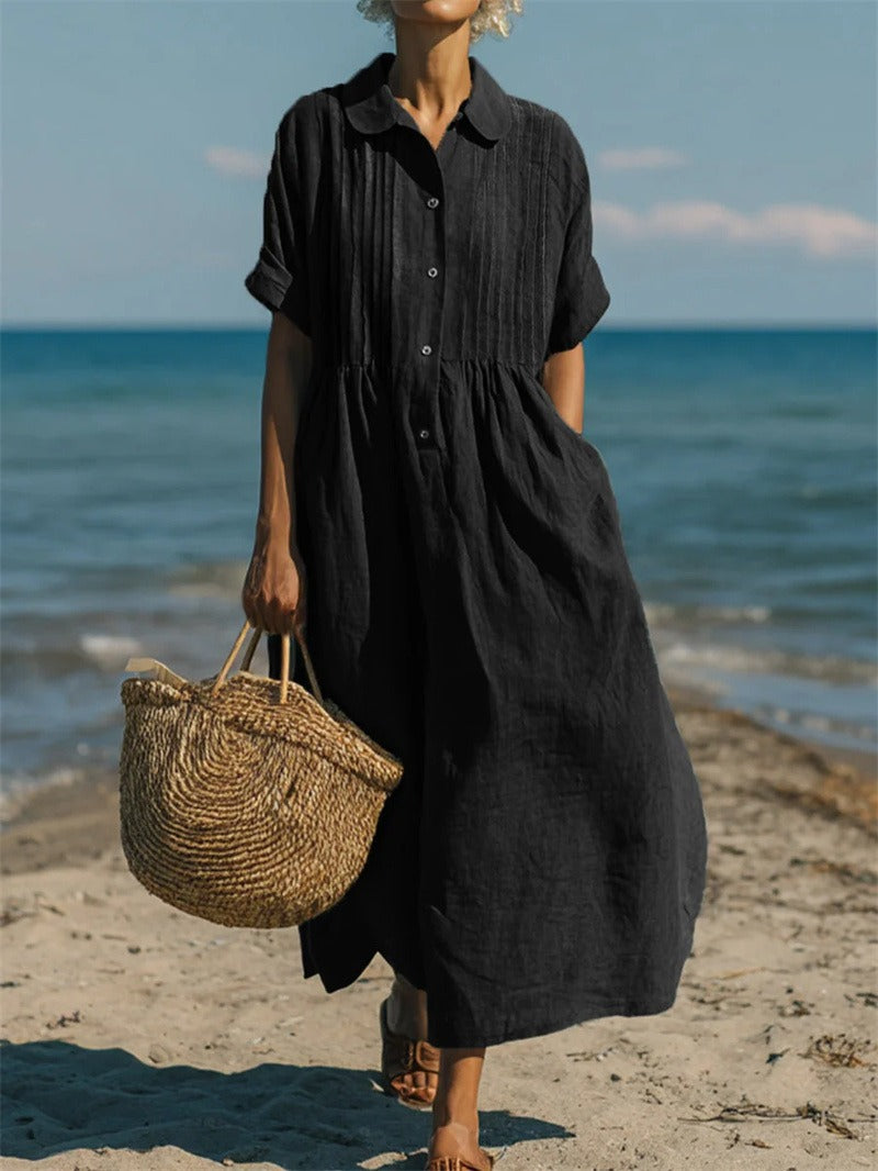 Alice | Vestido Camisa de Algodón con Botones