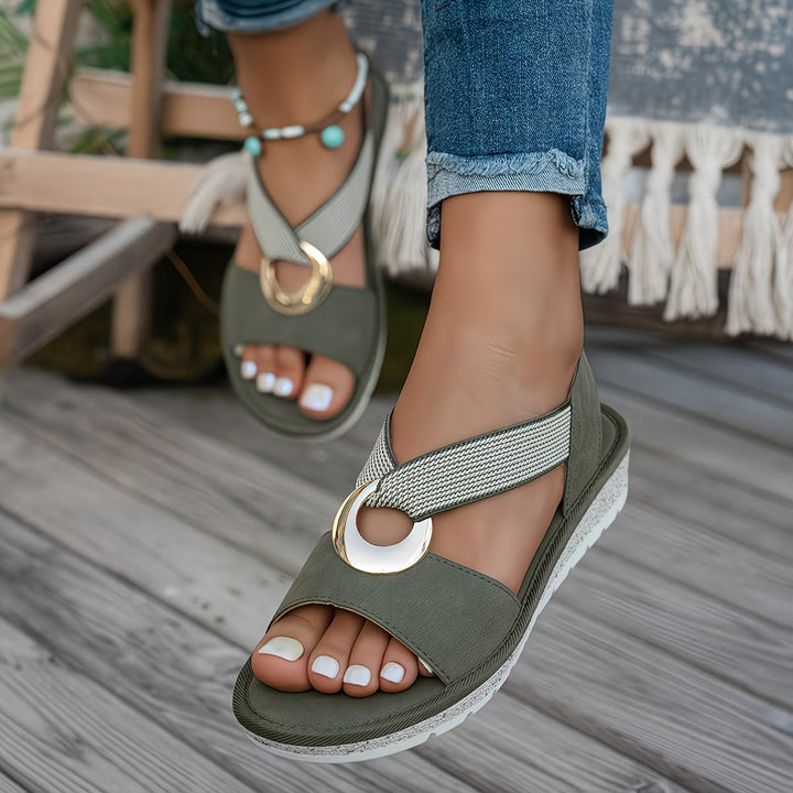 Isadora™ — Sandalias ergonómicas elegantes con tira decorativa