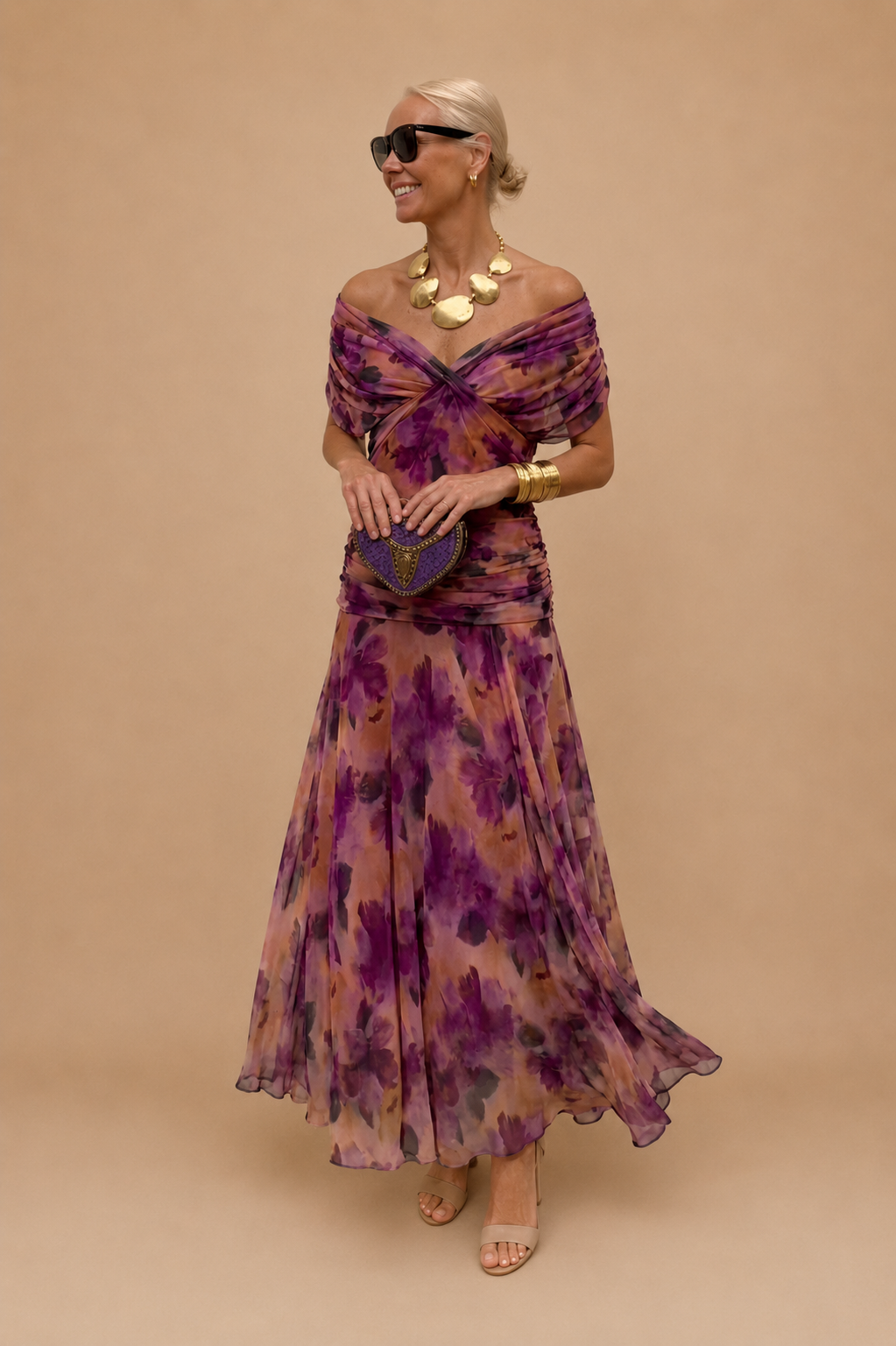 Hendrika | Vestido de Noche Coral Glow