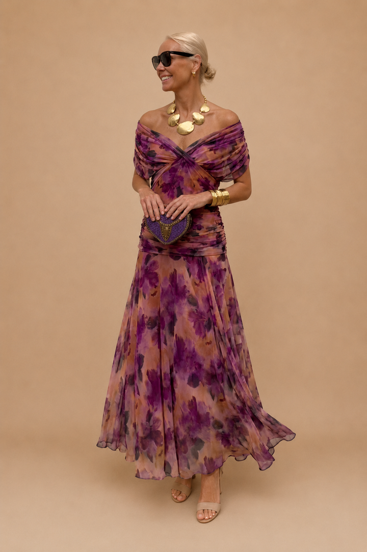 Hendrika | Vestido de Noche Coral Glow