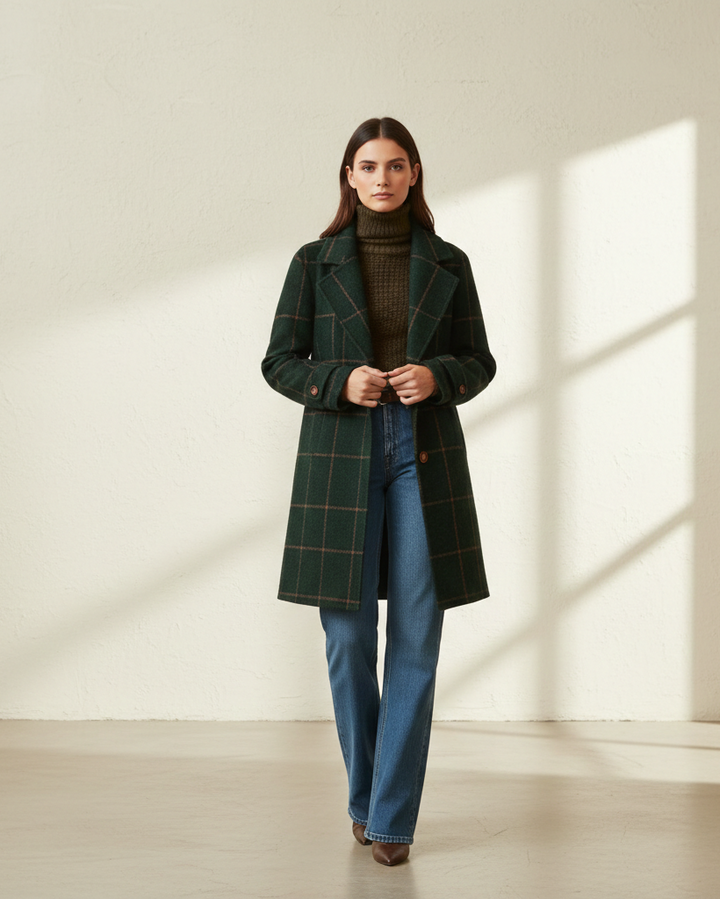 CAMILA | Abrigo estampado de temporada