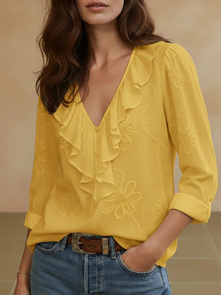 Isaline™ — Blusa elegante con volantes de encanto femenino