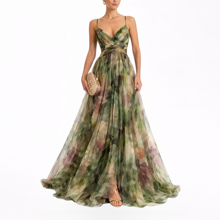 Giselle | Encantador Maxi-vestido con Estampado Floral