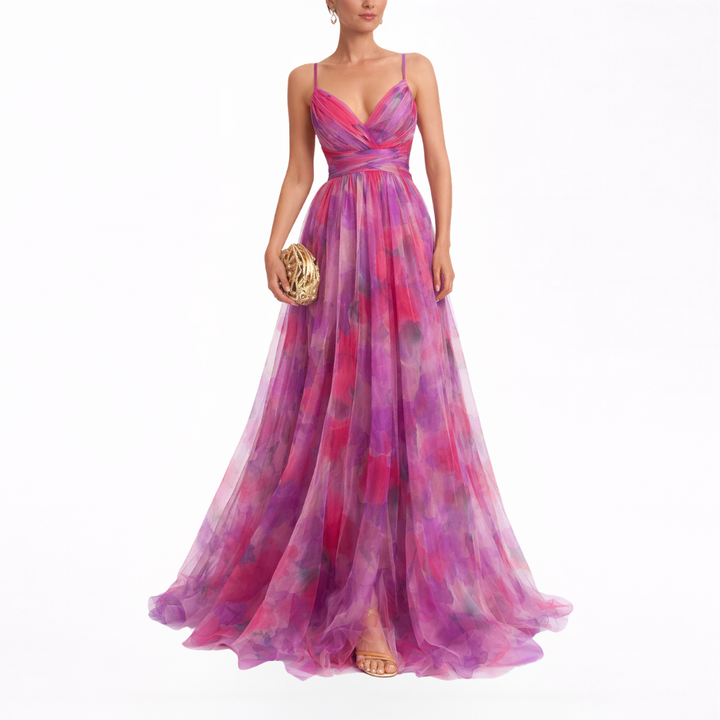 Giselle | Encantador Maxi-vestido con Estampado Floral
