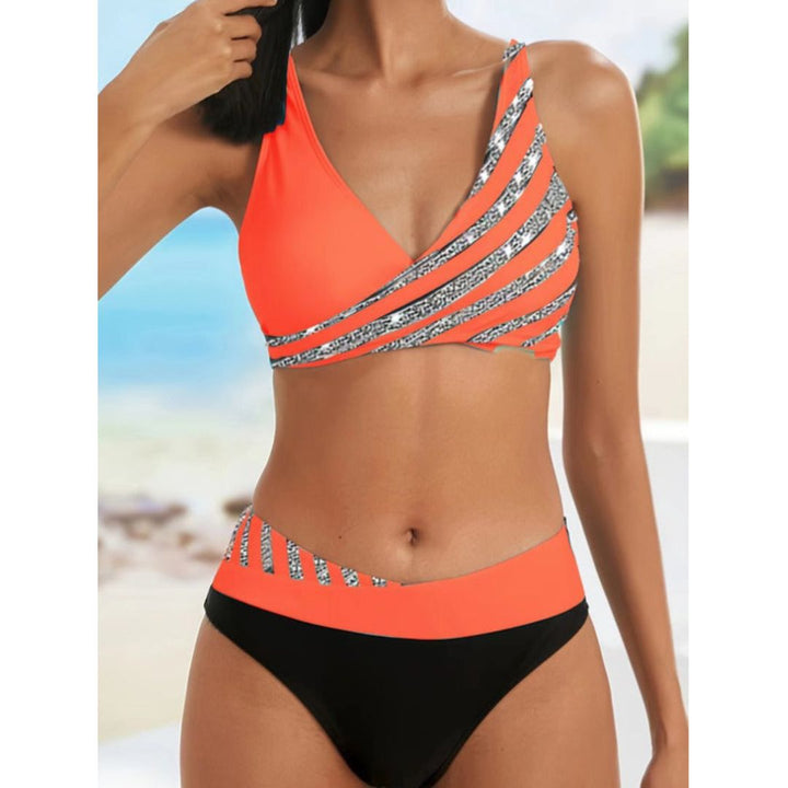 Zoë – Top de bikini impreso estilo halter