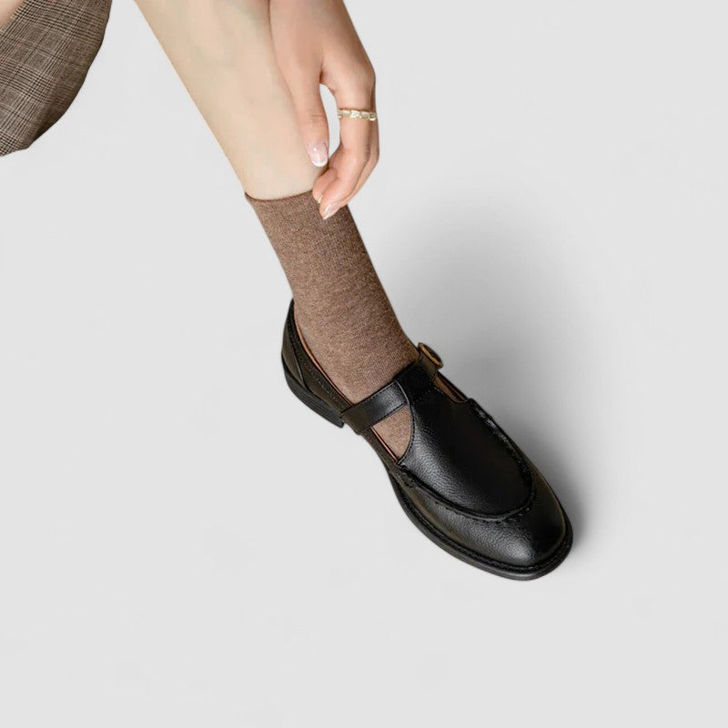 AVERY | Zapatos ortopédicos Mary Jane con punta cuadrada