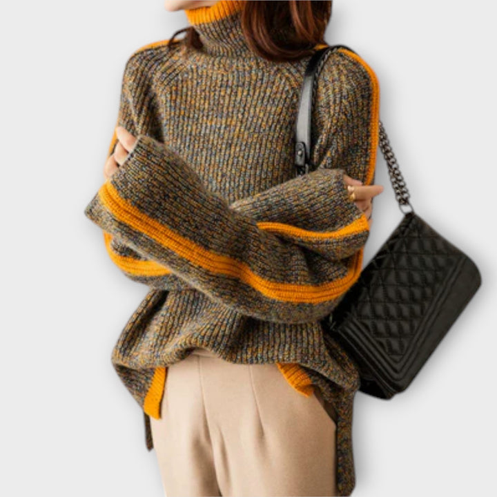 Breseis - Suéter Vintage con Cuello Alto