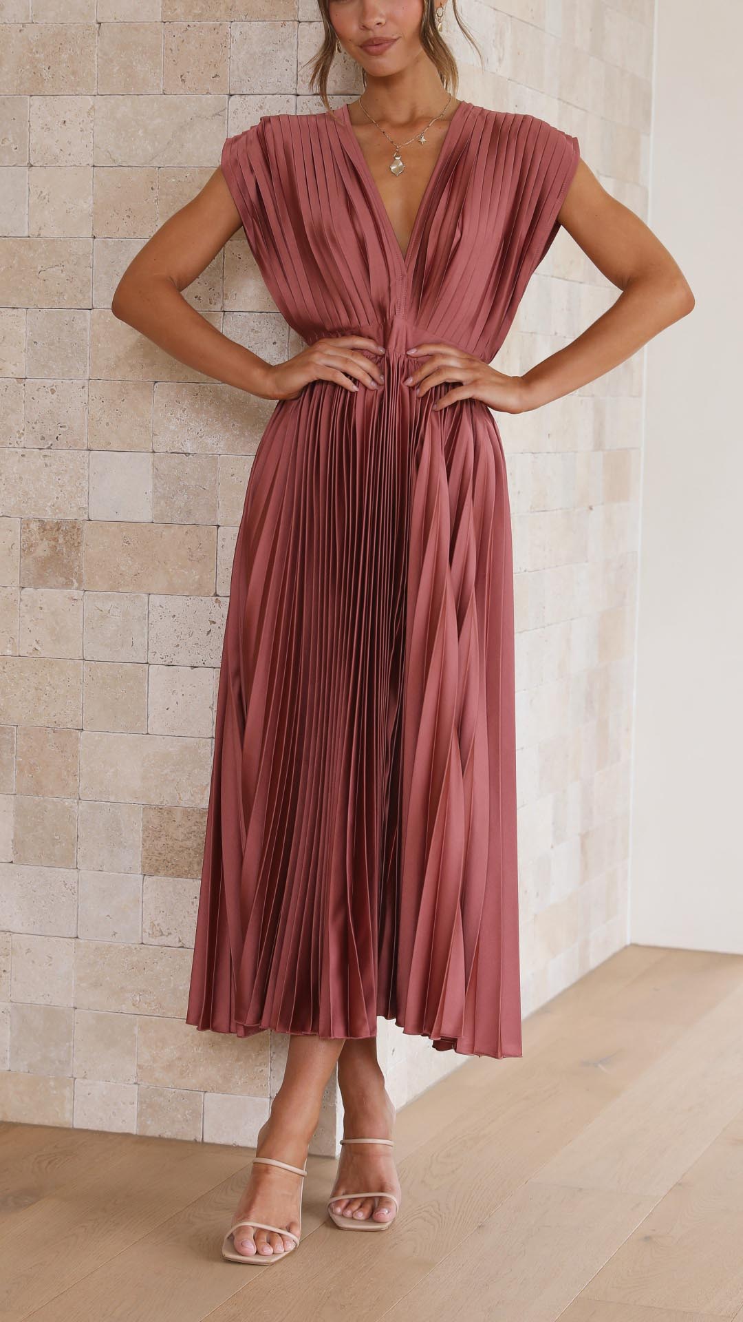 Isla | Vestido plisado elegante
