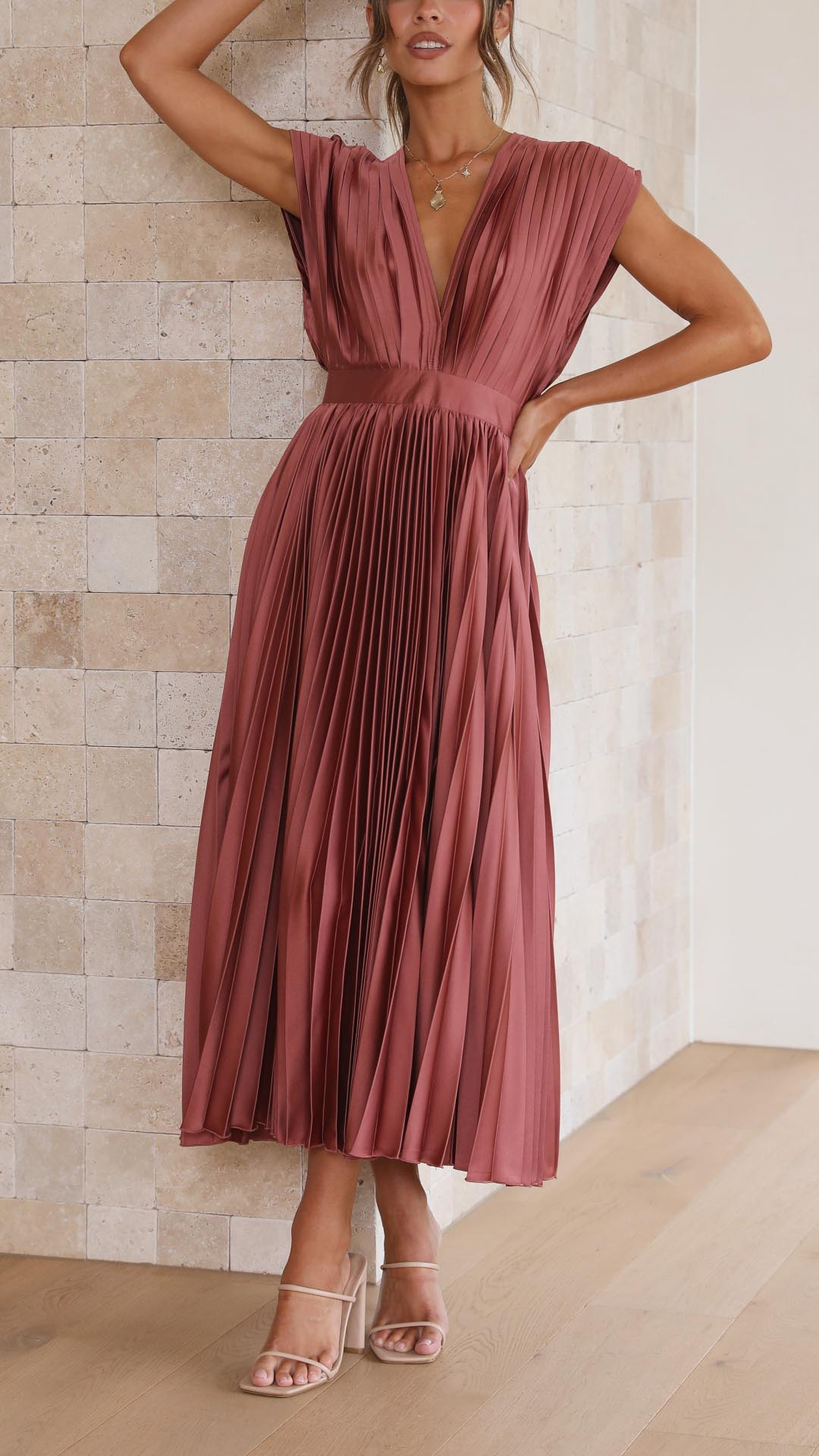 Isla | Vestido plisado elegante