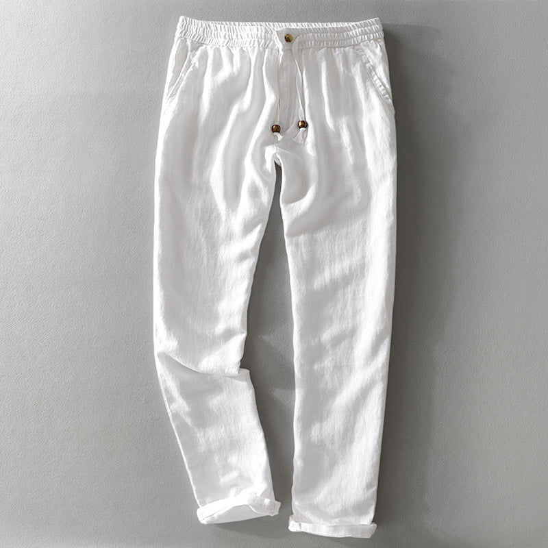 Pantalones de Lino 100% Harrington con Cintura Cómoda