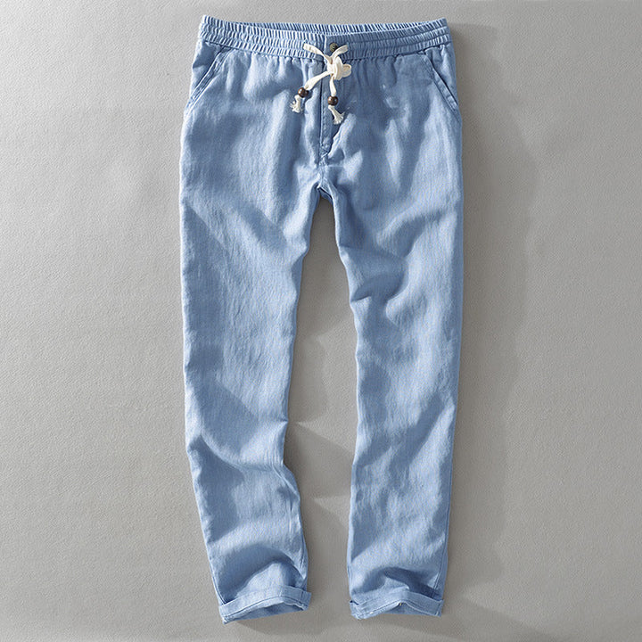 Pantalones de Lino 100% Harrington con Cintura Cómoda