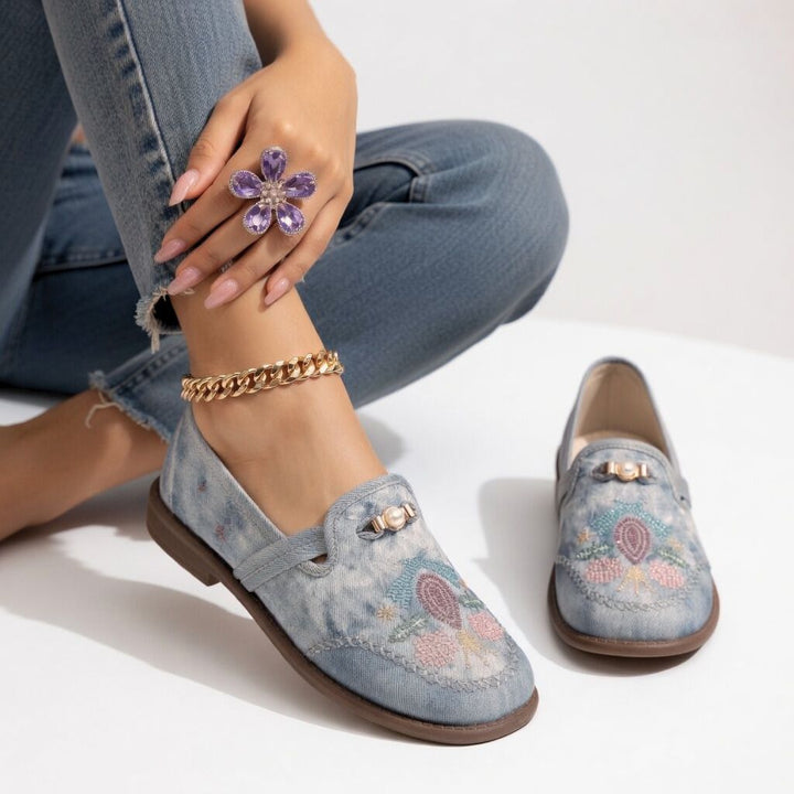 Mirelisse™ — Zapatillas bordadas elegantes cómodas ergonómicas