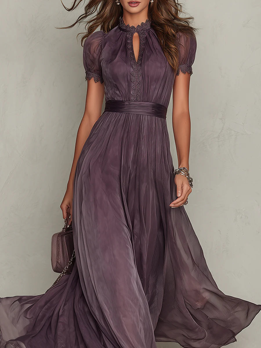 Julie | Vestido Maxi de Encaje de Gasa