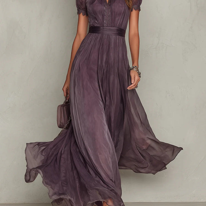 Julie | Vestido Maxi de Encaje de Gasa