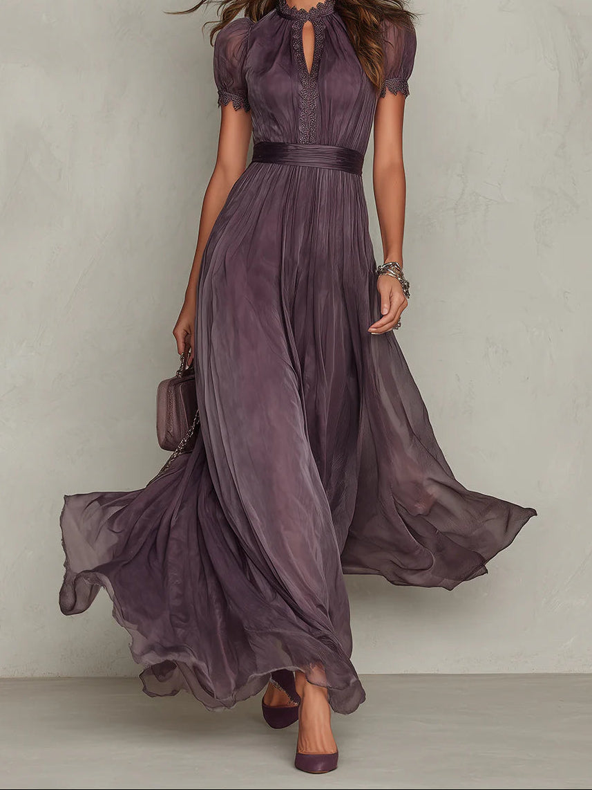 Julie | Vestido Maxi de Encaje de Gasa
