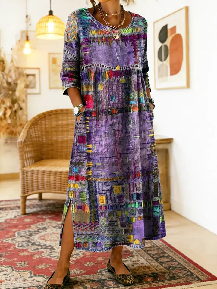 Joyce | Vestido Étnico de Patchwork