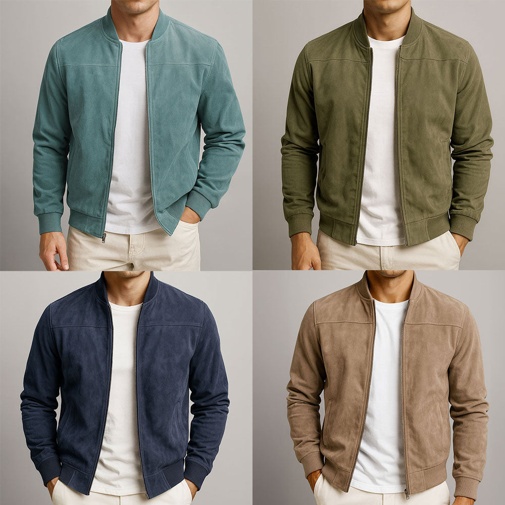 Marceaux™ – La Chaqueta de Ante Auténtico para Hombre