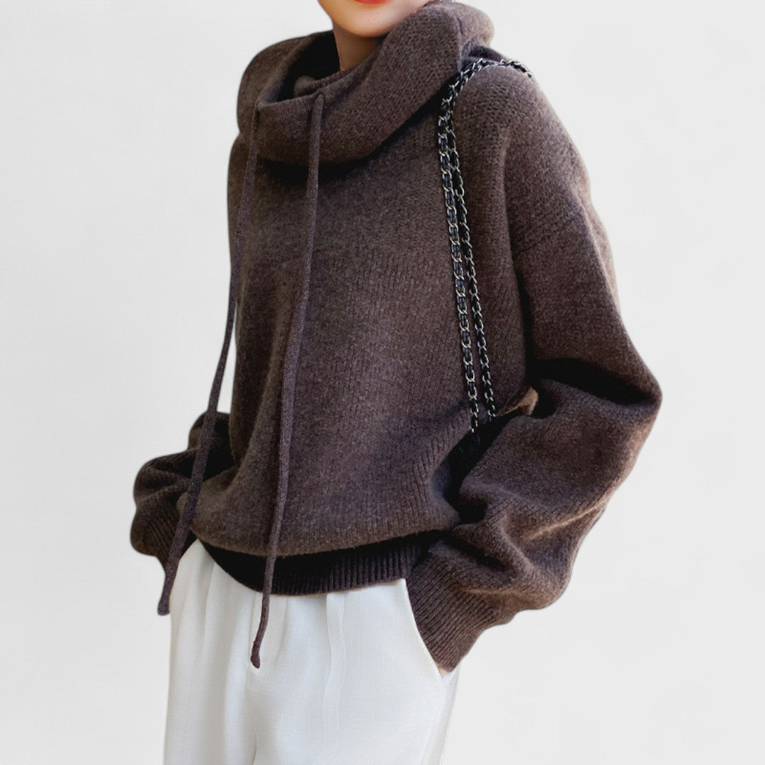 Charlotte - Suéter de cuello alto de lana merino