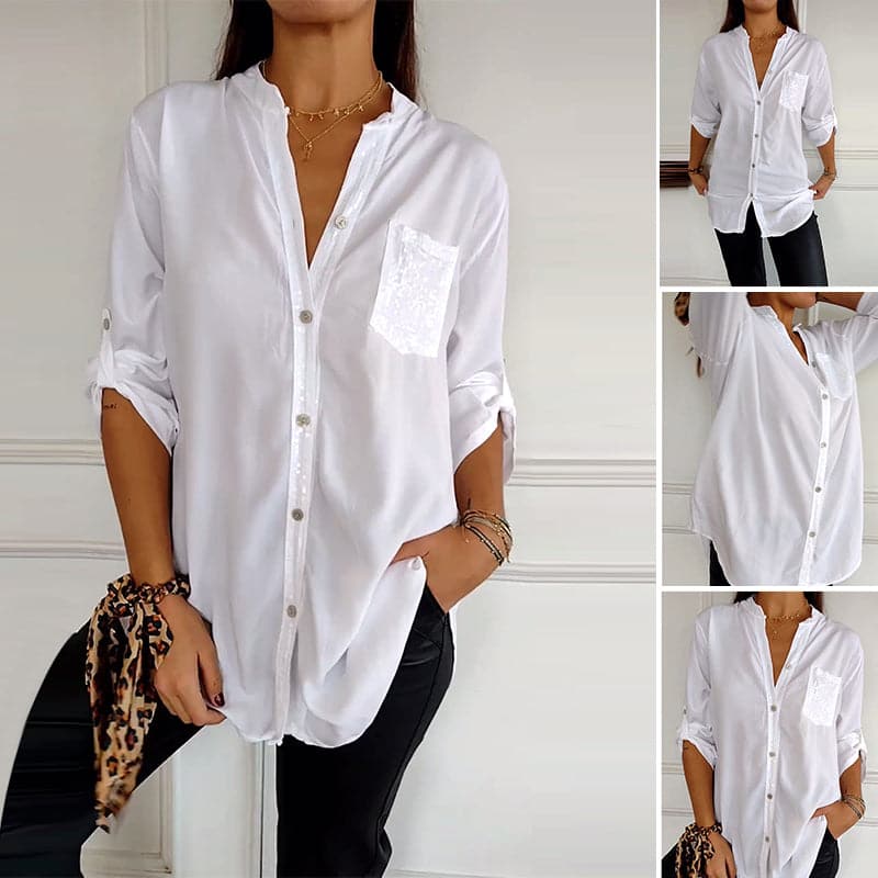Marina™ — Top elegante con detalles brillantes