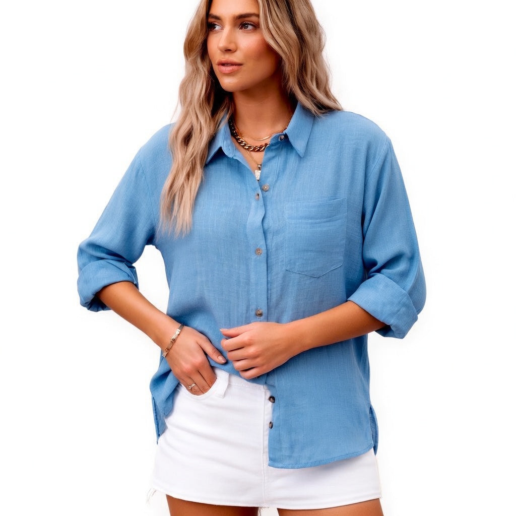 Romane™ — Blusa de algodón elegante con estilo atemporal