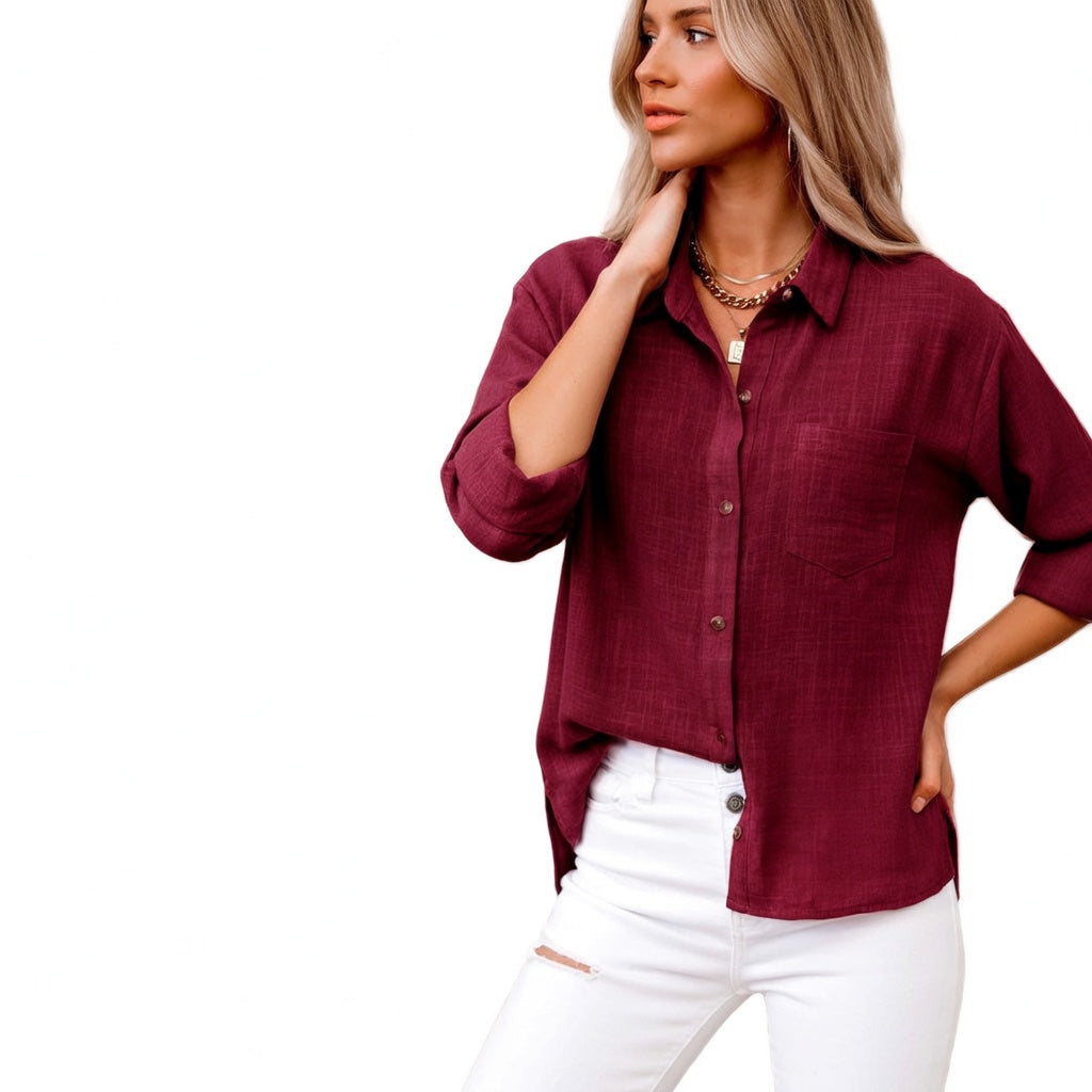 Romane™ — Blusa de algodón elegante con estilo atemporal