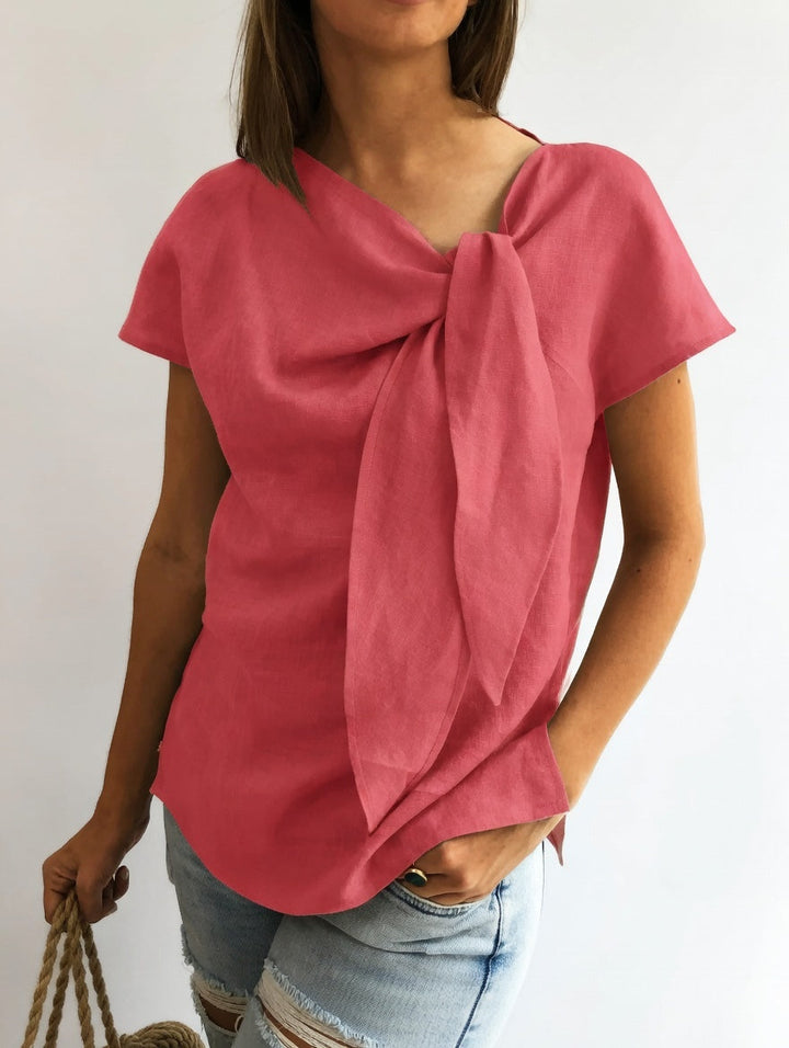 Elisa™ — Blusa elegante con lazo