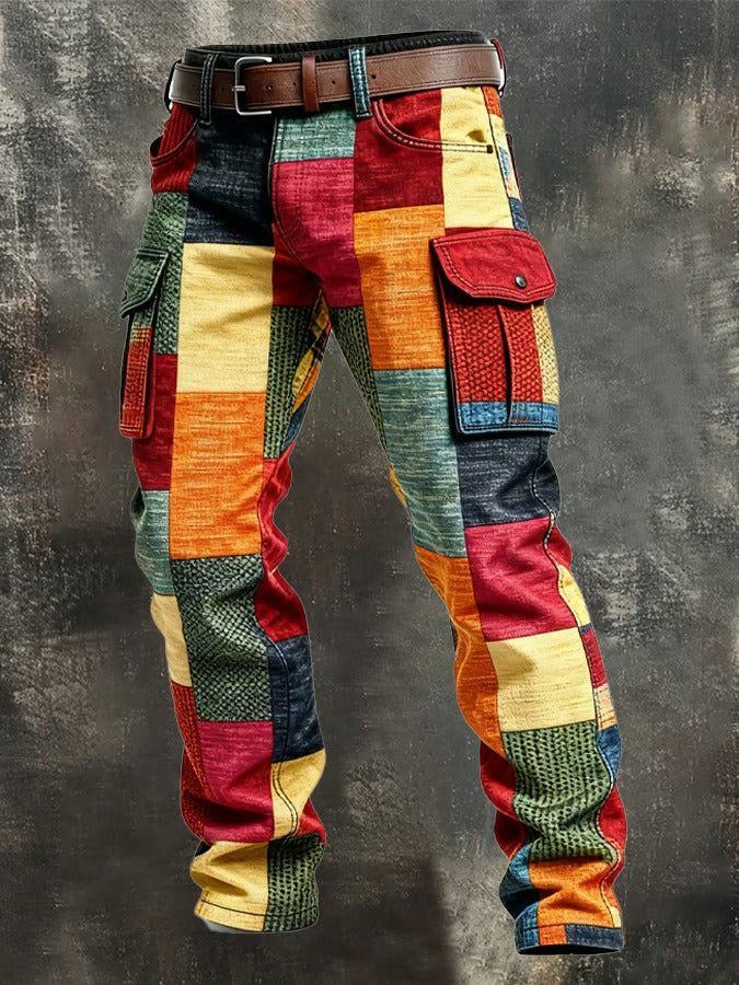 Evan | Pantalones Cargo de Patchwork para Hombre