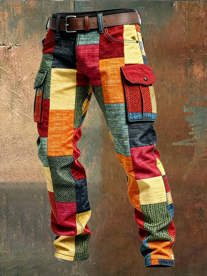Evan | Pantalones Cargo de Patchwork para Hombre
