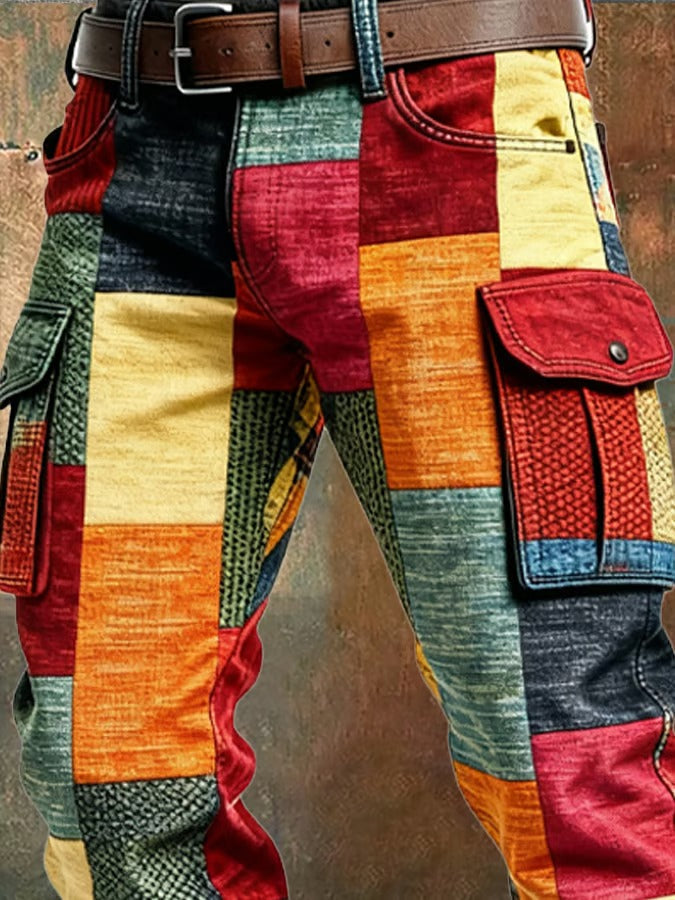 Evan | Pantalones Cargo de Patchwork para Hombre