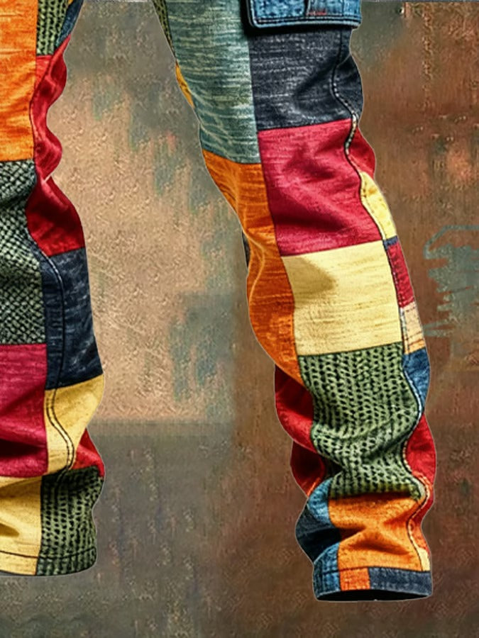 Evan | Pantalones Cargo de Patchwork para Hombre