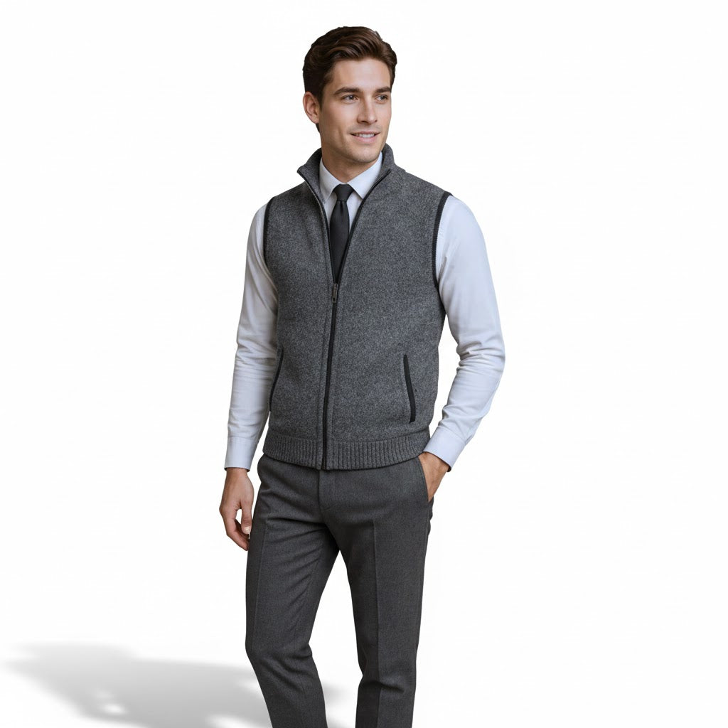 Harlain™ – El chaleco con cremallera que combina elegancia y confort atemporal